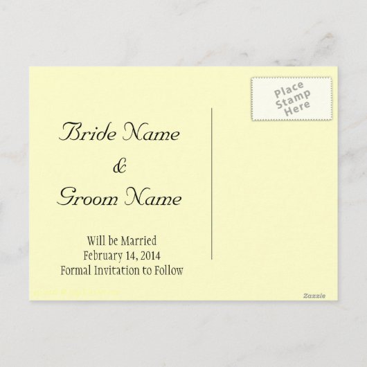 青とアイボリー日付はがきを保存 案内ポストカード (裏面)