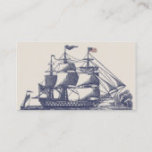 青とアイボリー航海のテーマ結婚の護衛カード プレイスカード (裏面)