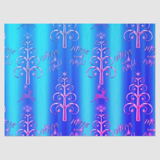 青とアクアのクリモダンスマス 薄葉紙 (正面)