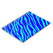 青とアクアゼブラストライプの ノートブック (左側)