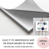 青とエレガントピンクのサンゴフローラ、ウェルカムサイン ポスター