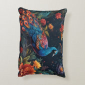 青とエレガントレンジピーコックスターフィルドガーデン アクセントクッション (裏面(縦))