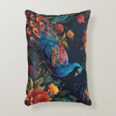 青とエレガントレンジピーコックスターフィルドガーデン アクセントクッション (正面(垂直))