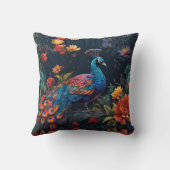青とエレガントレンジピーコックスターフィルドガーデン クッション (裏面)