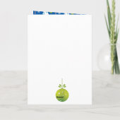 青とエレガント白のクリスマスの漬物 カード (裏面)