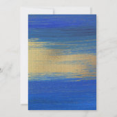 青とエレガント金ゴールドの少年確認 招待状 (裏面)