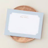 青とエレガント金ゴールドの赤ちゃんシャワーサンキューカード サンキューカード