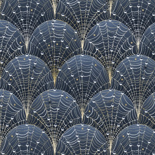 青とエレガント金ゴールドアールデコパターンの切り替え ラッピングペーパーシート