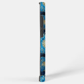 青とエレガント金ゴールドフローラ – ボスタイリッシュタニカル SAMSUNG GALAXYケース (右側面)