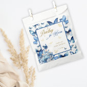 青とエレガント金ゴールド蝶ベビーイン開花 フェイバーバッグ