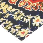 青とオレンジのオリエンタルラグ テーブルクロス (アングル)