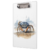 青とオレンジのカニ歩くオンビーチ クリップボード (左)