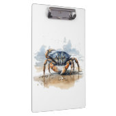 青とオレンジのカニ歩くオンビーチ クリップボード (右)