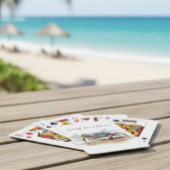 青とオレンジのカニ歩くオンビーチ トランプ