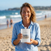 青とオレンジのカニ歩くオンビーチ フラスク