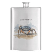 青とオレンジのカニ歩くオンビーチ