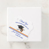 青とオレンジのキャップ&タッセル |卒業 フェイバータグ (インサイチュ)