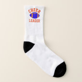 青とオレンジのサッカーのチアリーダーソックス ソックス (左内側)