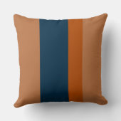 青とオレンジのストライプ クッション (裏面)