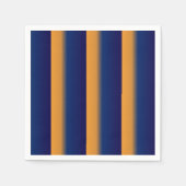 青とオレンジのストライプ スタンダードカクテルナプキン (正面)