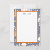 青とオレンジのチャイノジュリーパゴダ サンキューカード (正面)