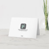 青とオレンジのトランポリンパーティーサンキューカード サンキューカード (裏面)