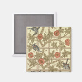 青とオレンジのトレリス壁紙デザイン, 1864 マグネット (正面/裏面)