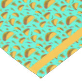 青とオレンジのメキシカンタコスとサボテンのキッチン テーブルクロス (アングル)