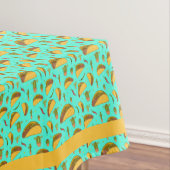 青とオレンジのメキシカンタコスとサボテンのキッチン テーブルクロス (インサイチュ)