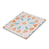 青とオレンジのモロッコタイル タイル (側面)