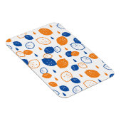 青とオレンジのレモンパターンよくはしゃぐフルーツをテーマにした マグネット (右側)