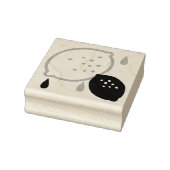 青とオレンジのレモンパターンよくはしゃぐフルーツをテーマにした ラバースタンプ (スタンプ)