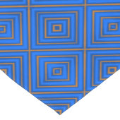 青とオレンジの催眠ダイヤモンドモダンアポップ・アートのート ショートテーブルランナー (コーナー)