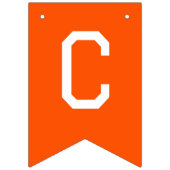 青とオレンジの卒業祝い バンティングフラッグ (第1の旗)