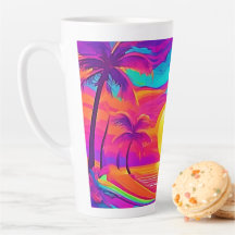 青とオレンジの夕日