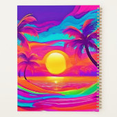 青とオレンジの夕日 プランナー手帳 (裏面)