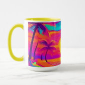 青とオレンジの夕日 マグカップ (左)