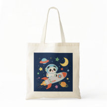 青とオレンジの宇宙飛行士パンダ