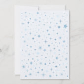 青とオレンジの宇宙飛行士パンダ 招待状 (裏面)