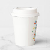 青とオレンジの宇宙飛行士パンダ 紙コップ (右)