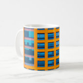 青とオレンジの建物 コーヒーマグカップ (正面左)
