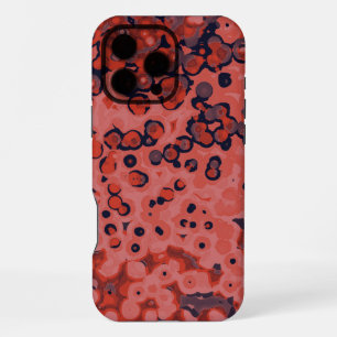 青とオレンジの抽象芸術 iPhone 16 PRO MAXケース