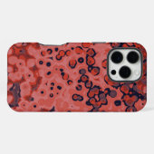 青とオレンジの抽象芸術 iPhoneケース (裏面横)