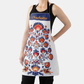 青とオレンジの民話 エプロン (インサイチュ)