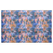 青とオレンジの水の抽象化 ファブリック (ファットクウォーター)