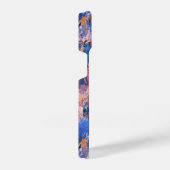 青とオレンジの水の抽象化 iPhoneケース (右側面)