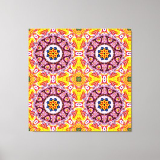 青とオレンジの火花 キャンバスプリント (正面)