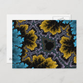 青とオレンジの珊瑚はがき ポストカード (正面/裏面)