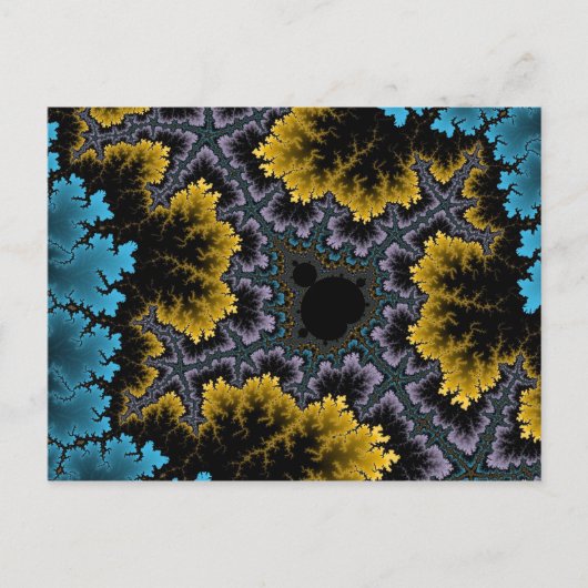 青とオレンジの珊瑚はがき ポストカード (正面)