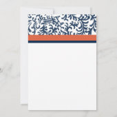 青とオレンジの結婚式招待状 招待状 (裏面)